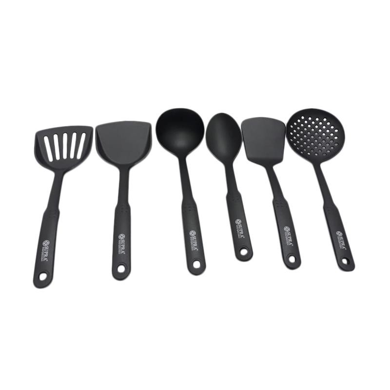 Supra Nylon Utensil Kitchen Tools Set Spatula Black