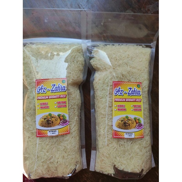 

PAKET BERAS BASMATI+BUMBU KEBULI, BIRYANI, KABSAH DAN MANDHI INSTAN 1KG