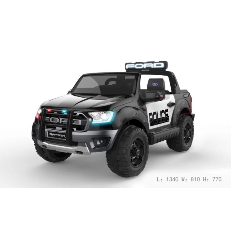 CAT DUCO . Mainan anak mobil aki Ford Raptor POLICE