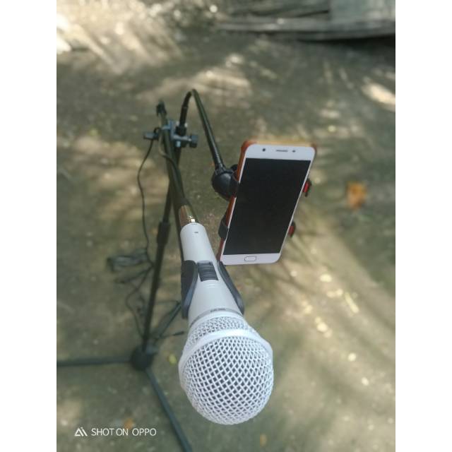 Paket Hemat Stand mic tinggi standar ada holdernya Soundcard v8 dan converter