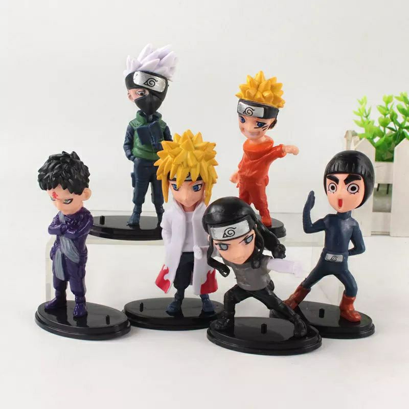 (BISA COD)Action mini figur chibi hokage ke 4 minato kakashi neji naruto