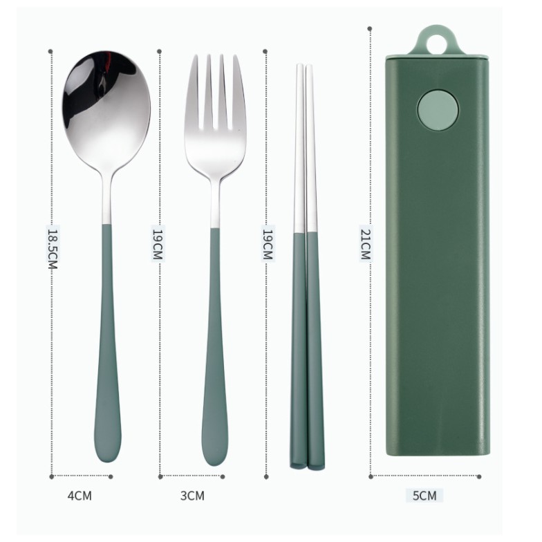 Sendok Korea Set / Alat Makan Korea Set / Sujeo Set Stainless Steel Premium 01