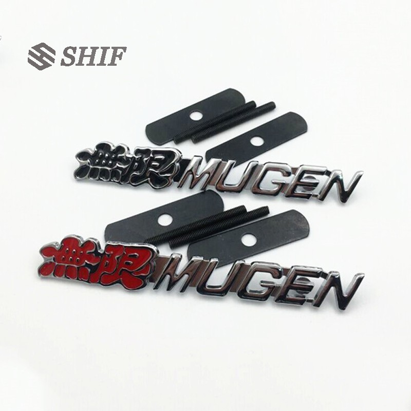 1Pc Stiker Emblem Badge Mugen Power Bahan Metal Untuk Gril Depan Honda Civic City