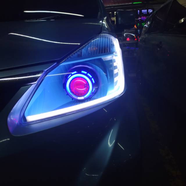 variasi lampu mobil ertiga avanza agya calya livina custom proji