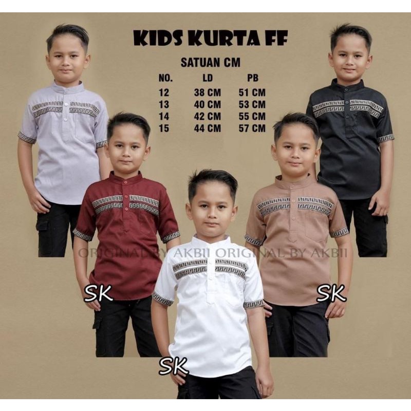 Koko Kurta Anak Lengan Pendek Bahan Toyobo Murah Terbaru