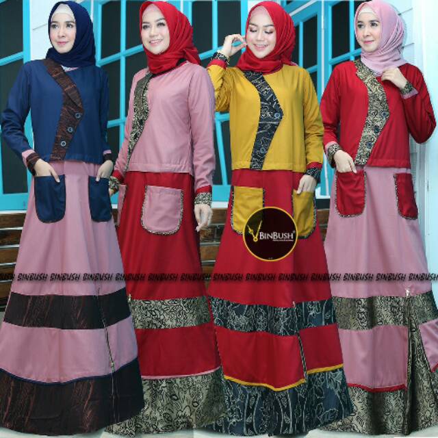 Rose dress ORI by Binbush Osaka label SIAP KIRIM