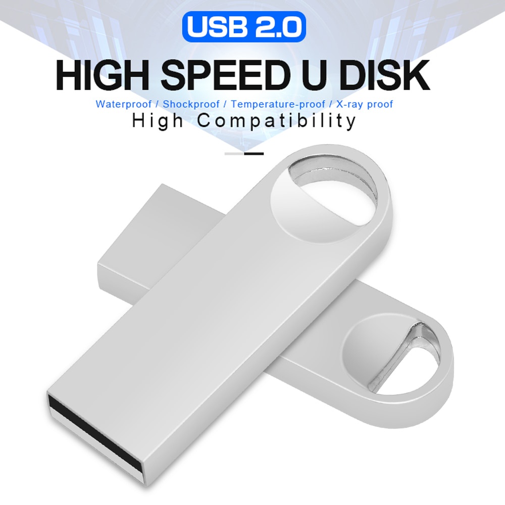 Flash Disk USB 2.0 2TB 1TB Bahan Metal Anti Air Untuk Penyimpanan data Tablet PC