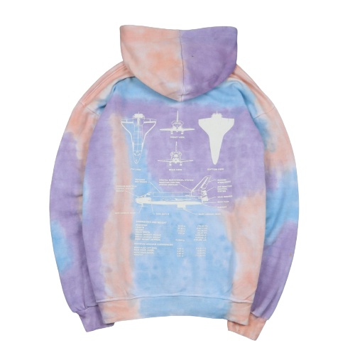 Jaket Sweater Hoodie TIE DYE NASA TIE DYE PELANGI – Lilac Edition Trendy Casual Unisex Good Brand Qua