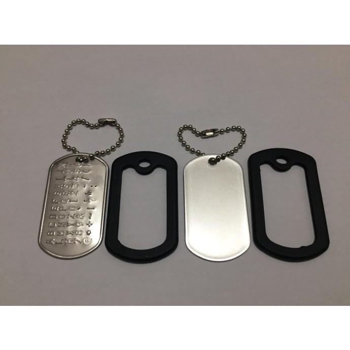 Kalung DogTag Militer Army DogTag Identitas Tentara Emboss ID DOG TAG Star Seller Temurah