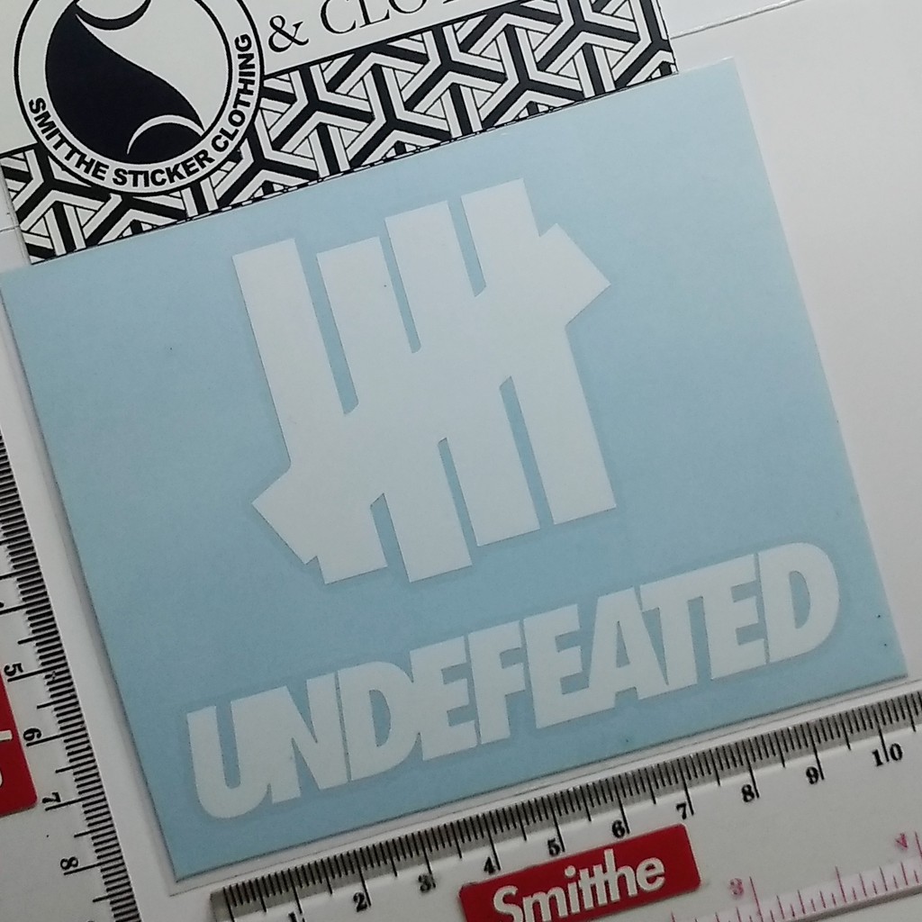 Stiker Undefeated Logo v.1 Cutting Sticker untuk aksesoris Motor Mobil