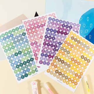 Alphabet Sticker Pastel Paper Craft Korea 1pc Stiker Lemonade Bentuk Bunga Untuk Dekorasi Jurnal Scrapbook warna bulat bahan Inggris huruf angka akun tangan album [F3-3]