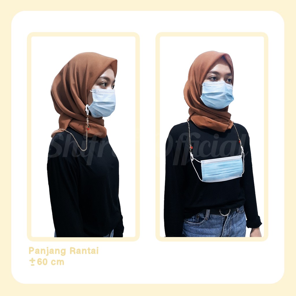 TALI GANTUNG MASKER LEHER TALI KACAMATA RANTAI KAITAN PLASTIK KAKTUS BUNGA FRUIT ANIMAL SHIFRA