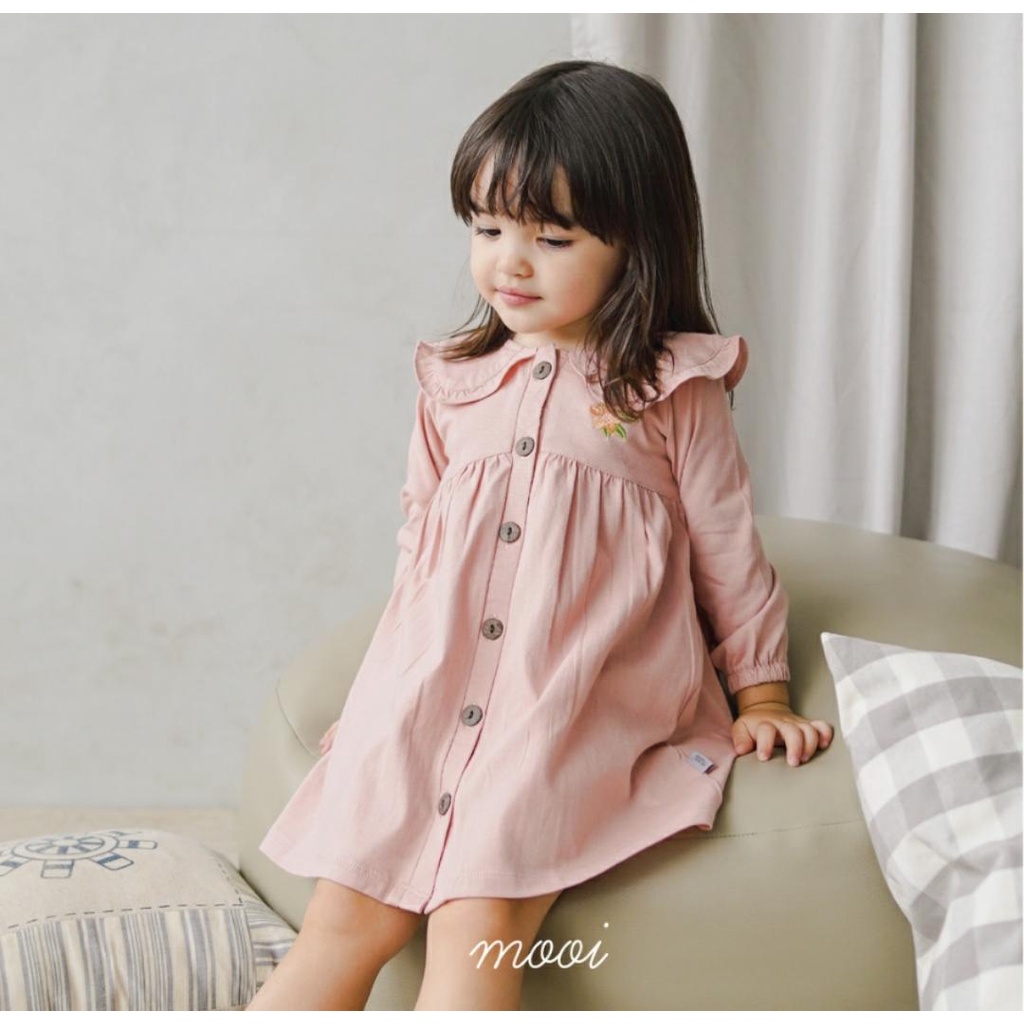 MOOI SHEENA RUFFLE DRESS / DRESS ANAK PEREMPUAN / DRESS