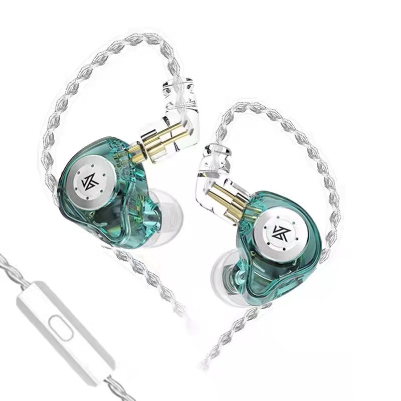 KZ EDX Pro BassHead In Ear Earphone with MIC - GARANSI RESMI-Braid Silver Cable