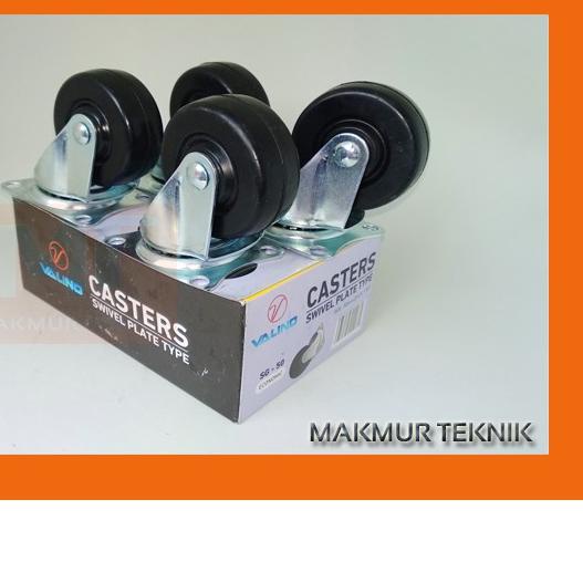 ▲ Roda Caster Roda Troli Roda Karet 2 inch Hidup ♦