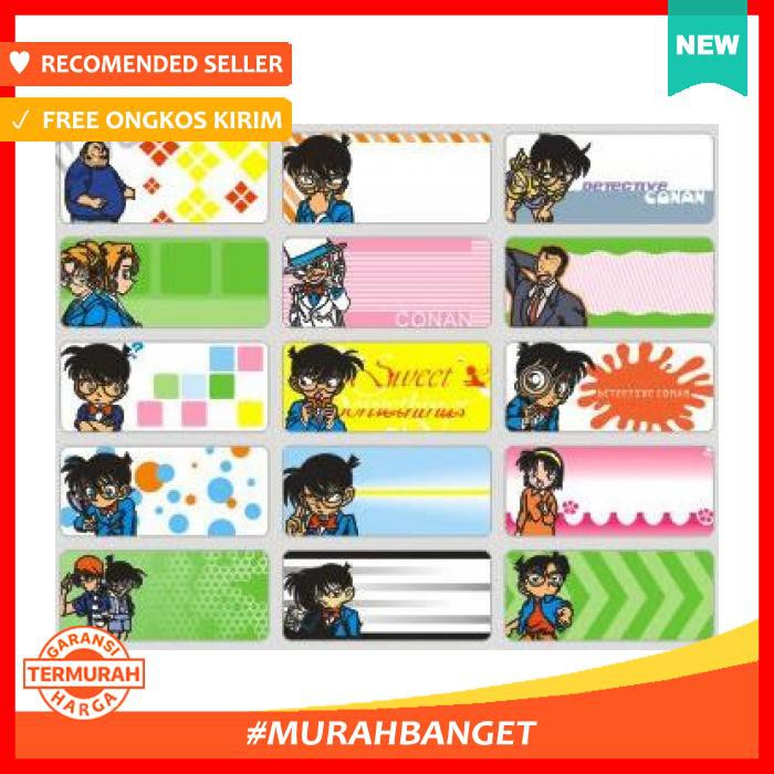 Jual Conan Sticker Medium Name Label. Karakter Komik Lucu Nama Casing