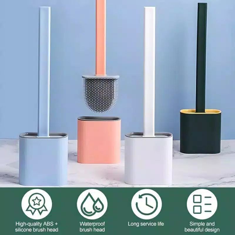 TOILET BRUSH SILICONE SIKAT WC SILIKON SIKAT PEMBERSIH ELASTIS SIKAT FLEKSIBEL BRUSH TERBARU