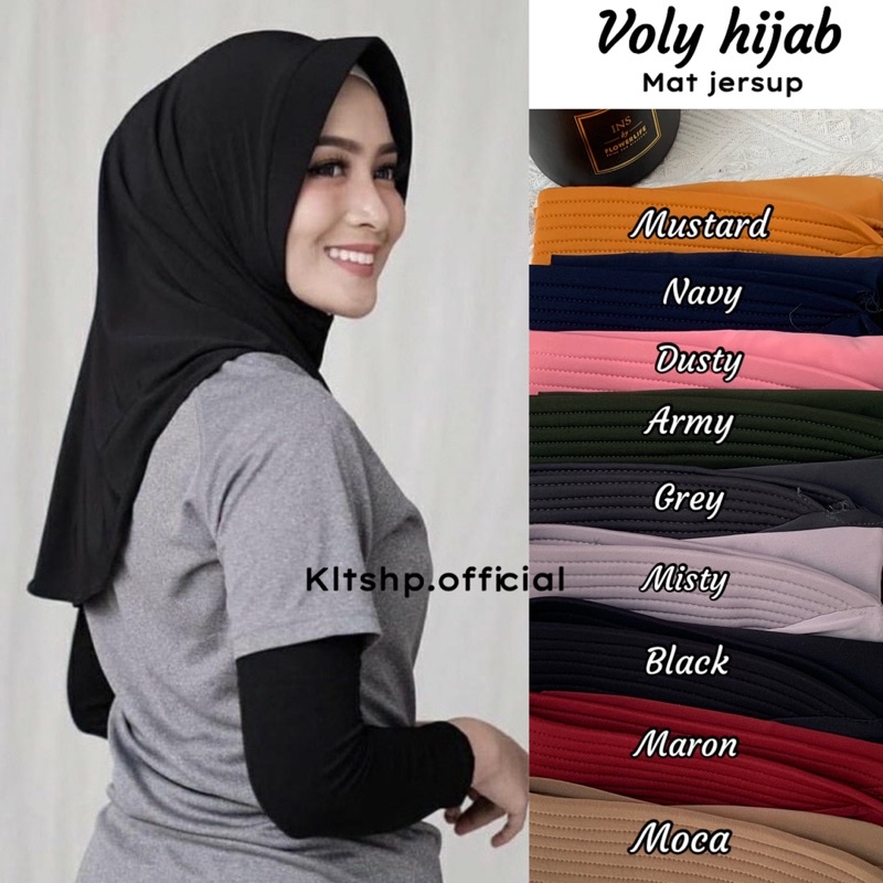 BERGO JERSEY PREMIUM // HIJAB SPORTY PENDEK // HIJAB SPORTY INSTAN