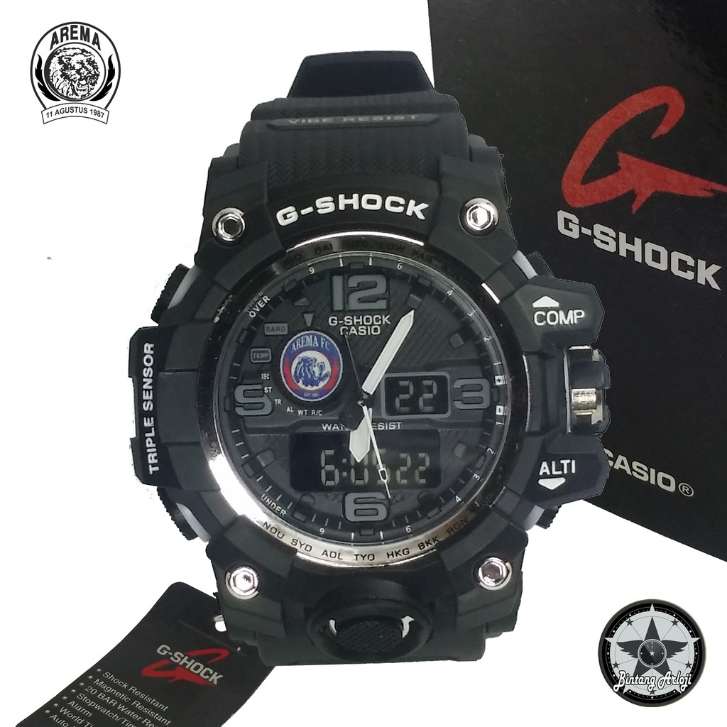 { EXCLUSIVE } JAM TANGAN AREMA DUAL TIME (LIST PUTIH)