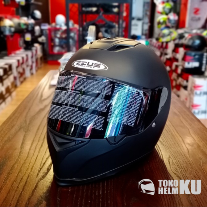 HELM ZEUS ZS822B ZS822 ZS 822B ZS 822 MATT BLACK