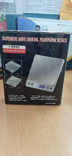 Timbangan Dapur Mini Digital Platform Scale 1kg 0.1g I2000<br />masak Resep Akurat Timbang Ukuran Berat
