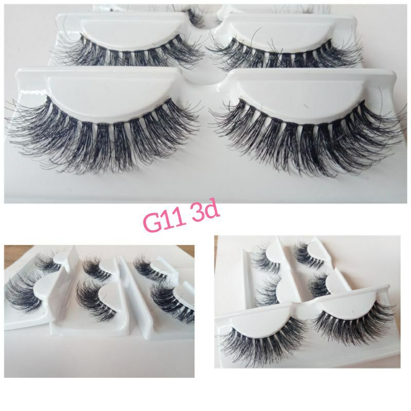 BULU MATA G11 3D [PLUS PENUTUP MIKA TRANSPARAN]