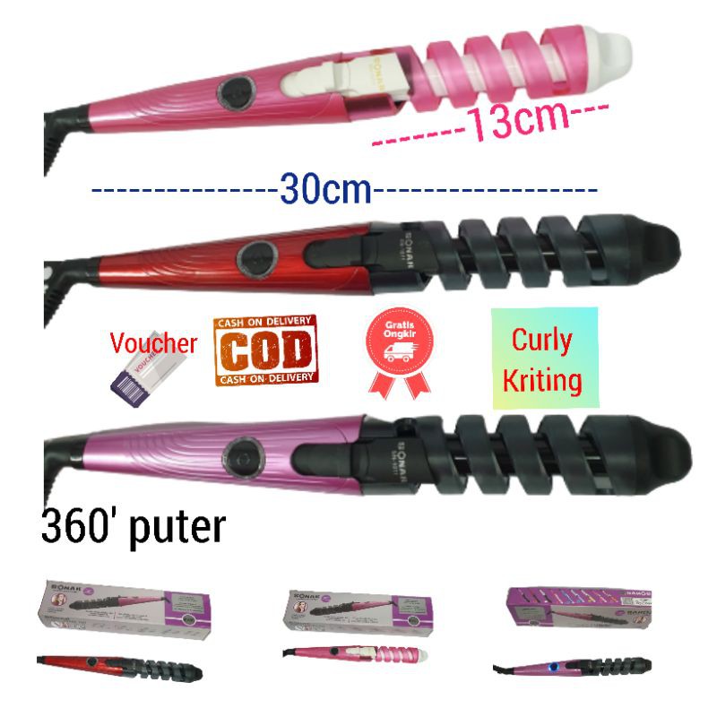 Catokan rambut sonar sn-1011 alat catok kriting curly Curler New keriting Murah 01-004-cls