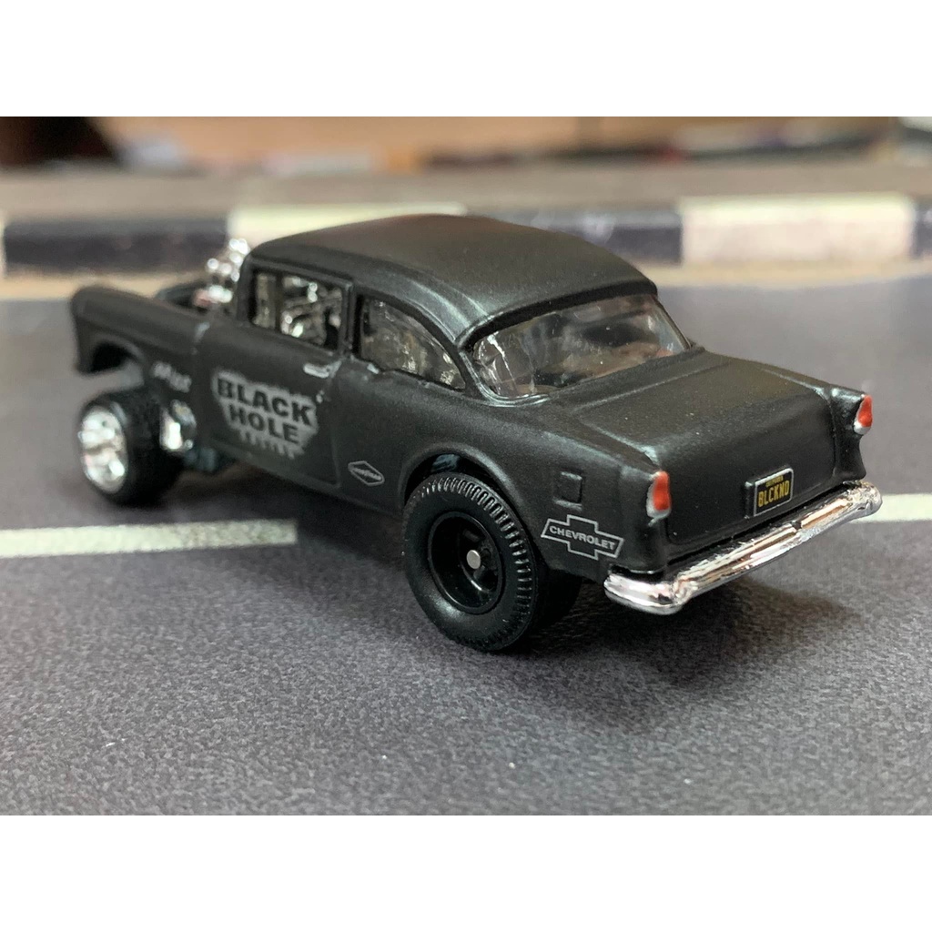 Hotwheels Black Hole Racing 55 Chevy Bel Air Gasser Moon Eyes Loose Pack