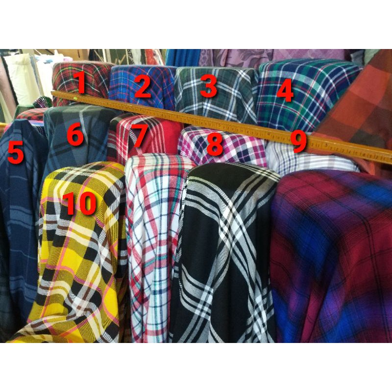 Kain flanel meteran/bahan flanel motif harga 0.5