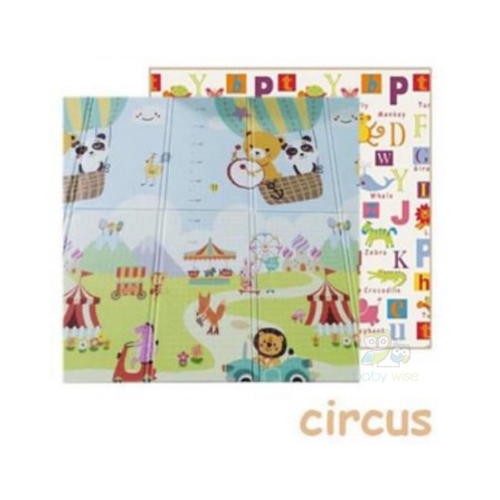 Right Start XPE Folding Mat Double Sided Antislip Waterproof - Alas Bermain Anak Bayi Matras Karpet Lipat-Circus