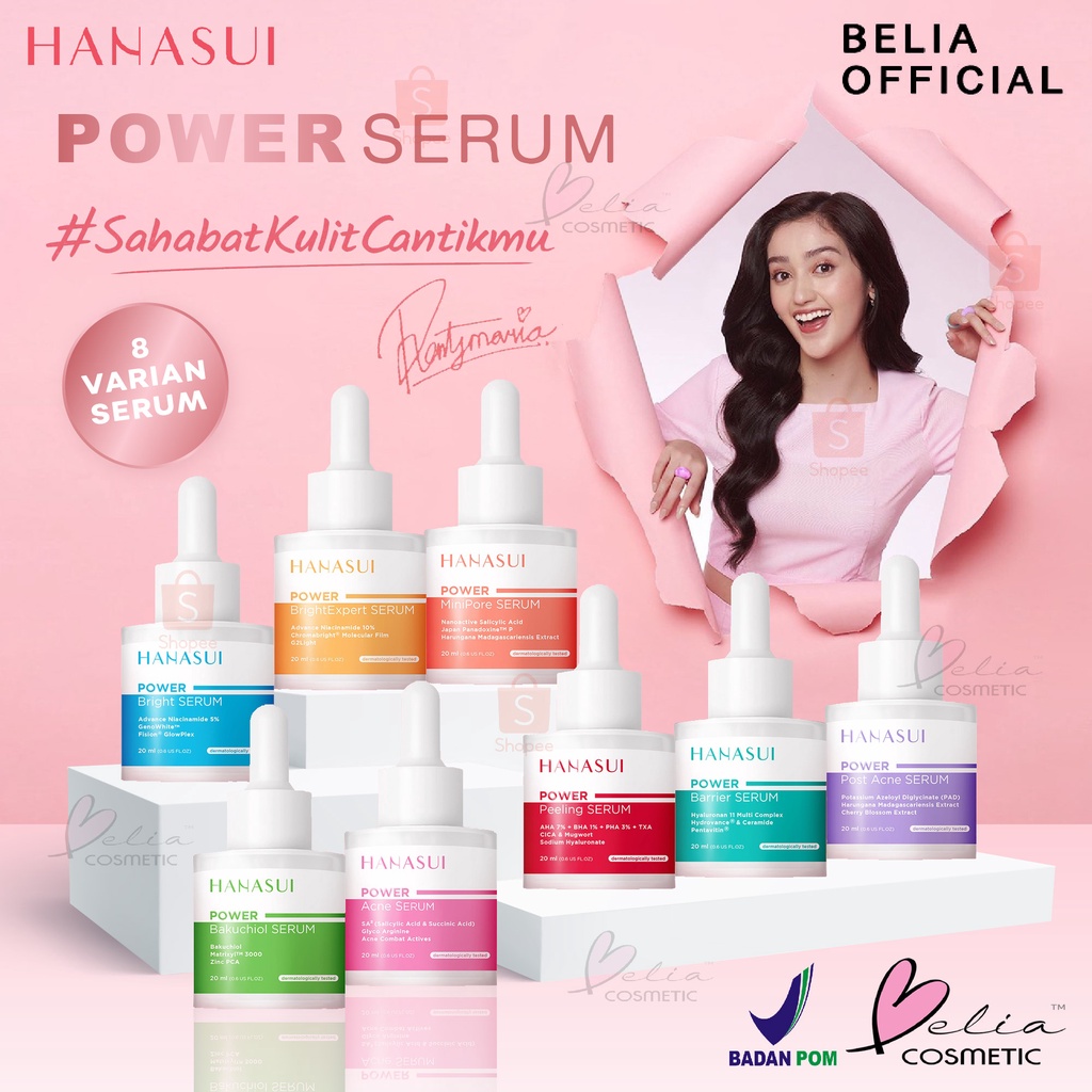 ❤ BELIA ❤ HANASUI Power Serum | Acne | Bakuchiol | Barrier | Peeling Serum | BPOM