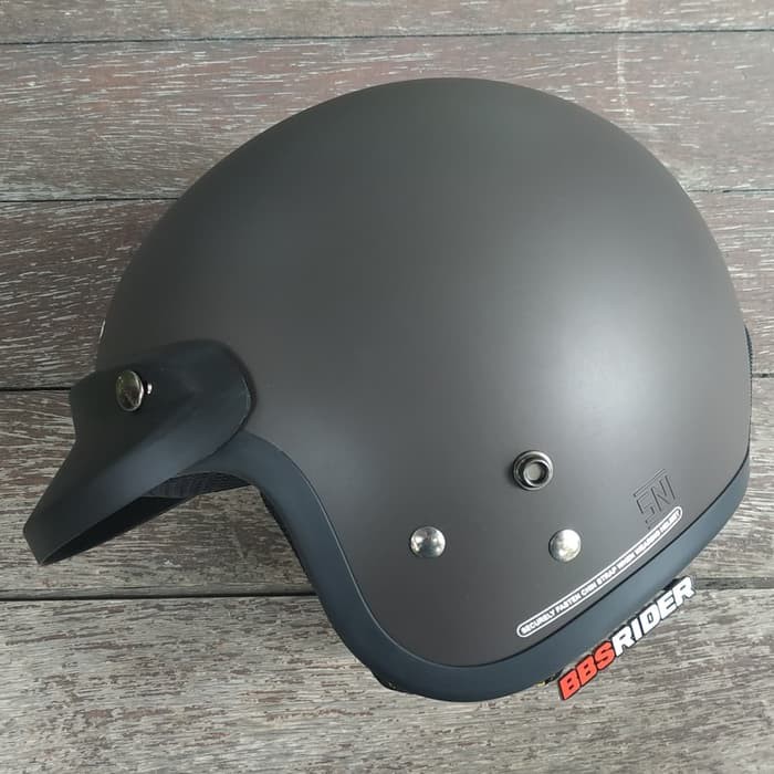 Helm Cargloss CF retro army Espresso Brown / Coklat Kopi doft