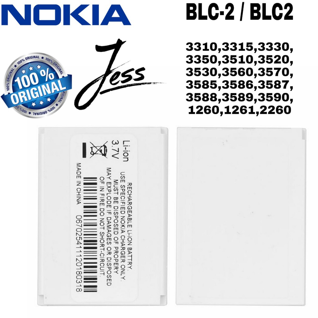 Baterai Original NOKIA BLC2 BLC-2 3310 3315 3330 3510 3530 3585 2260