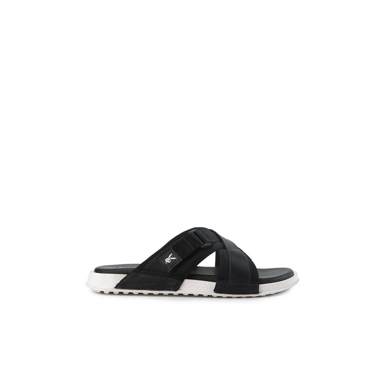 SANDAL SLIDE PLAYBOY PRIA ORIGINAL CASUAL BRANDED ASLI HITAM PL27