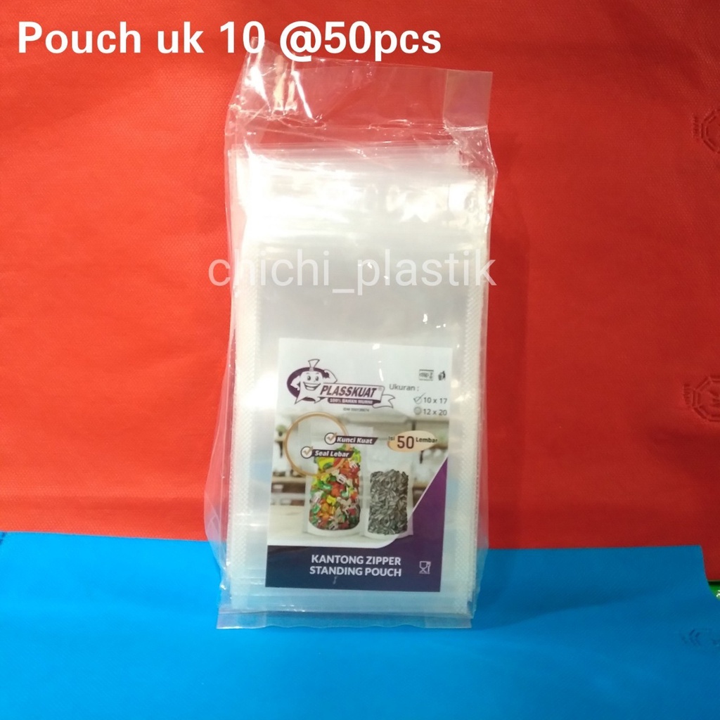 Standing Pouch 10 x 17 cm Kemasan Plastik klip Plastik Zipper