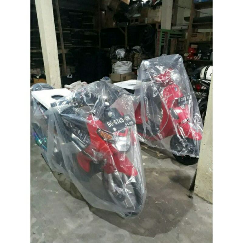 Cover Sarung Motor ARAGON Transparan Bening Selimut Plastik Tutup Motor NMAX PCX VARIO VESPA  SCOOPY BEAT