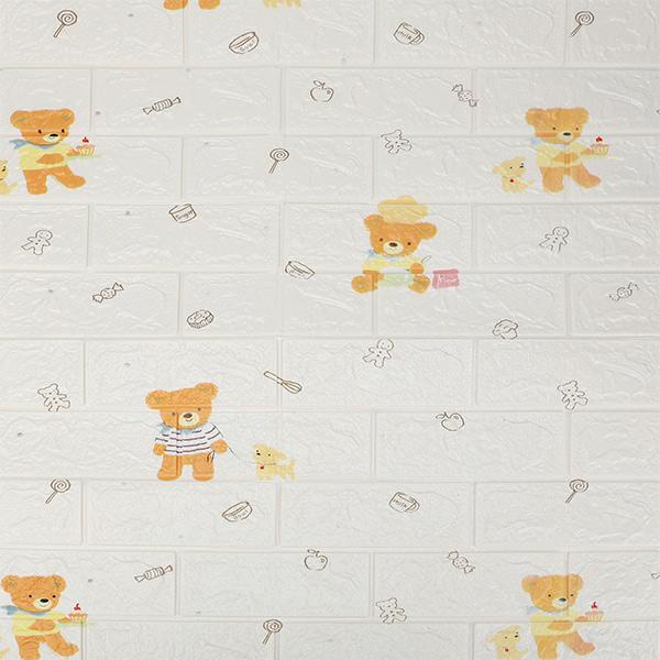 Wallapaper 3D FOAM / Motif Anak tebal 3MM / Wall Foam Dinding-ZT0425 BEAR