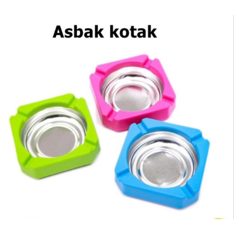 ASBAK WARNA / ASBAK KOTAK TENGAH STAINLESS