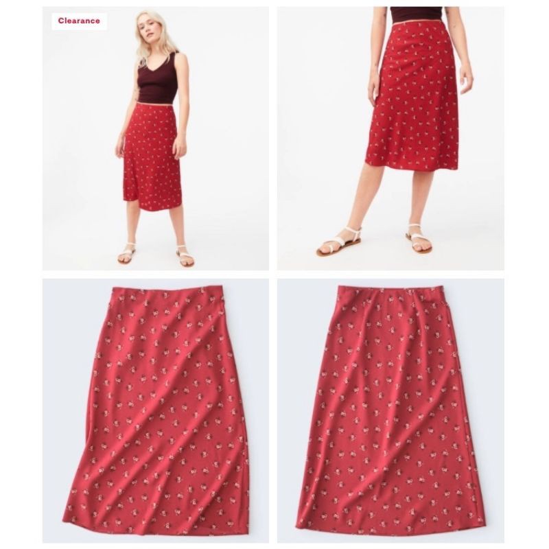 floral mid skirt