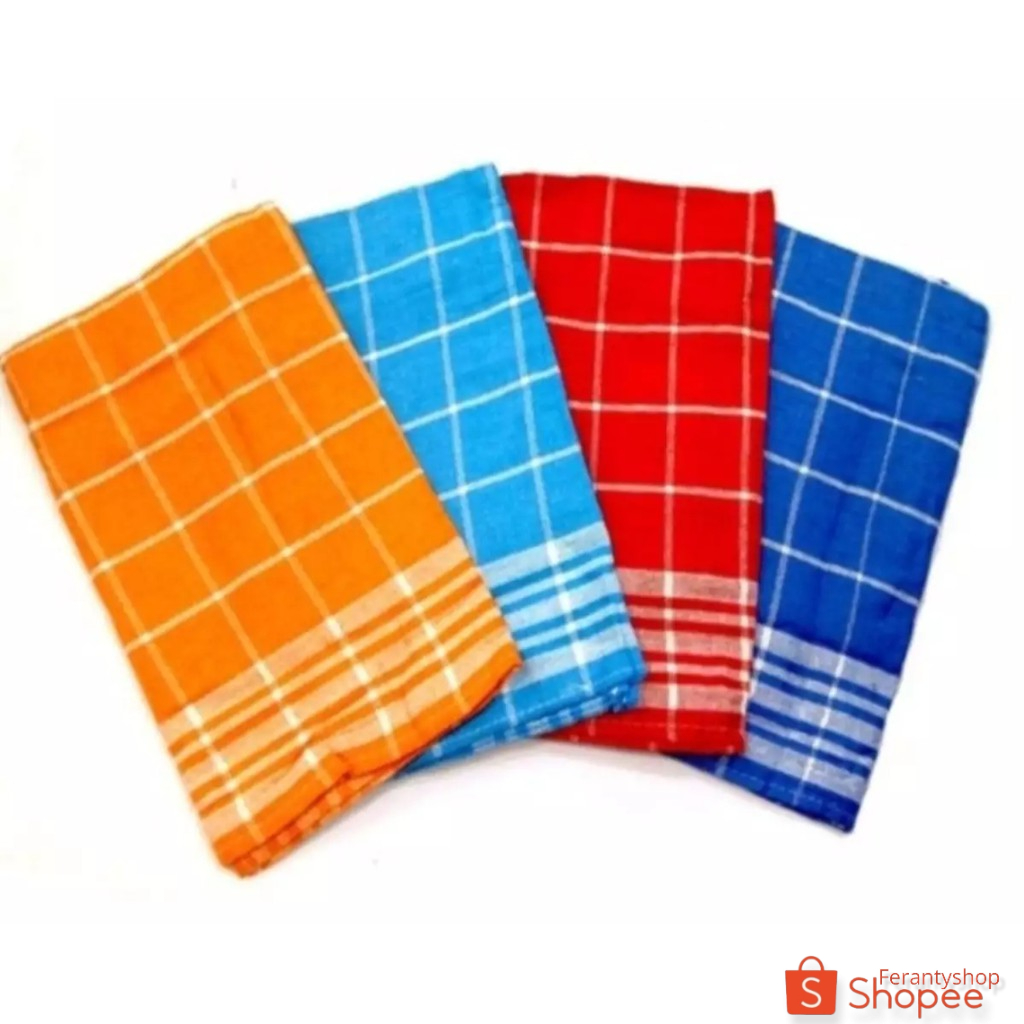 6 pcs Serbet warna/kain lap dapur