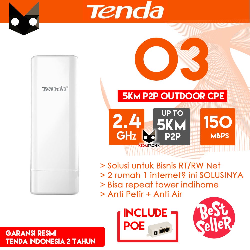 TENDA O3 03 Outdoor AP Access Point To Point 2.4Ghz CPE