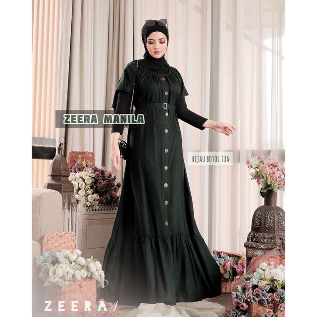 Daster arab ZEERA MANILA Dress Rayon Busui lengan pendek