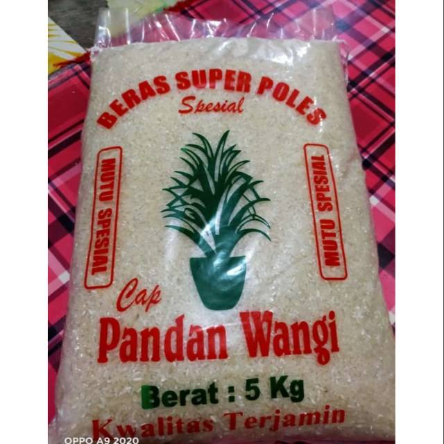 Beras 5 Kg Beras Super Poles Cap Pandan Wangi Indonesia