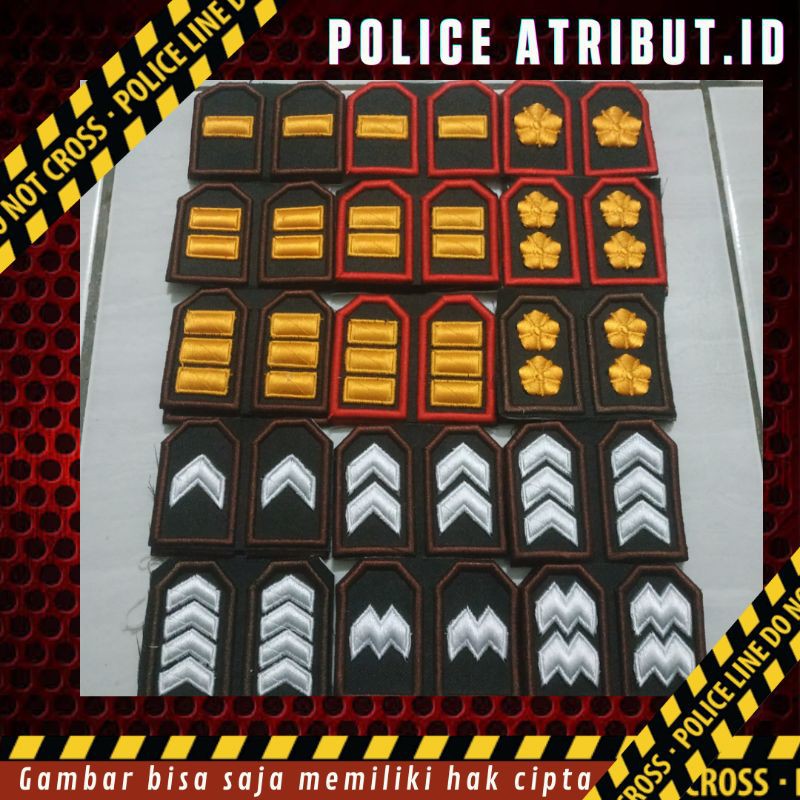 Pangkat Polisi PDL Bordir Timbul Perlengkapan Polri terbaru Hot Product Best Seller
