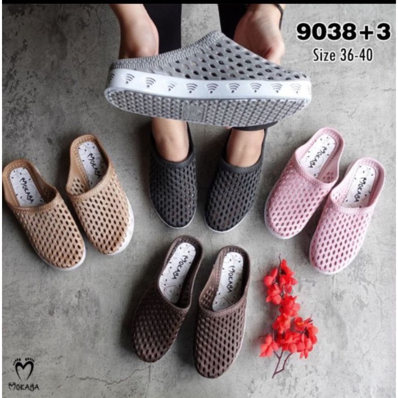 Sandal Wanita Slip On Karet Import Morego MLS-9038