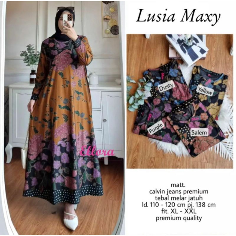 MUMU - Lusia Maxy Gamis Jumbo Wanita Muslimah By Mumu Grosir Fashion Solo