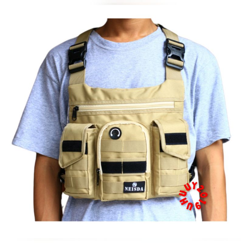 Chest bag tas dada tactical neisda rider one krem