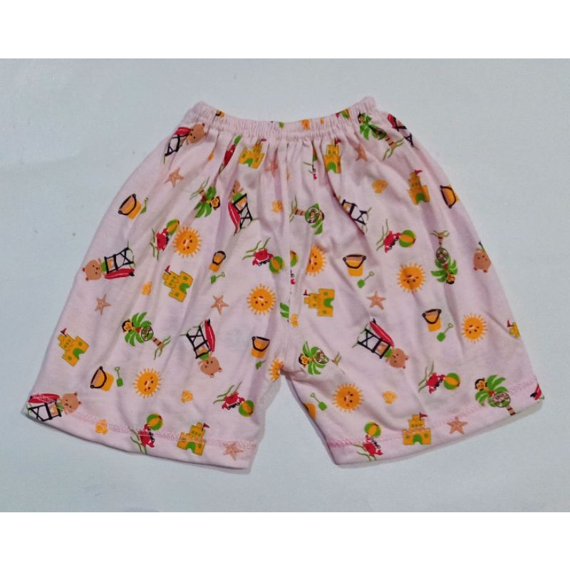 Celana Pendek Bayi SNI Motif Warna Belva Size 6-12 Bulan Bawahan Bayi Celana Harian Bayi 100% Cotton Halus