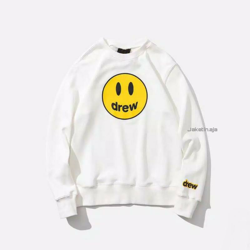 S - XXXXXL(6XL) Sweater DREW JUSTIN Jaket Sweatshirts Smile BIGSIZE Jumbo OVERSIZE Crewneck Loose Long Sleeve Oblong 6XL 5XL 4XL 3XL 2XL XL L M S