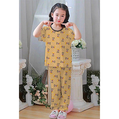 VF - Setelan baju playful colour anak print cp / setelan anak cp unisex 3-8 tahun